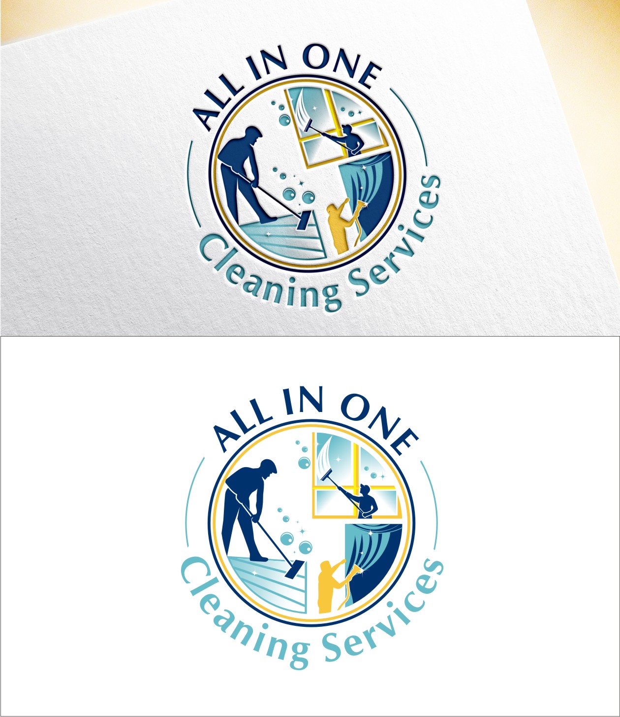 Logo Design by Soul Light for All In One's Cleaning Services | Design #22084215