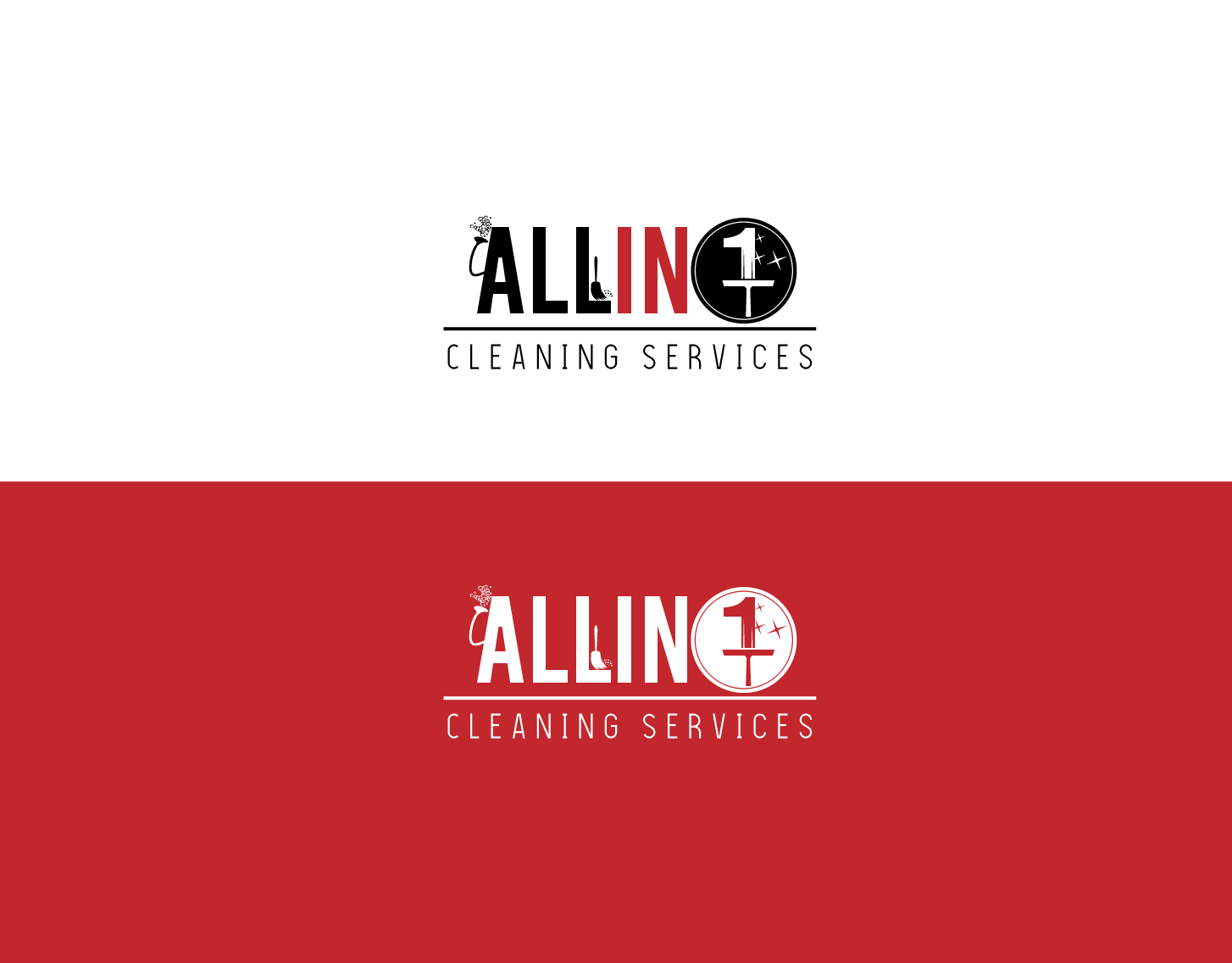 Logo Design by IHefney for All In One's Cleaning Services | Design #22085088