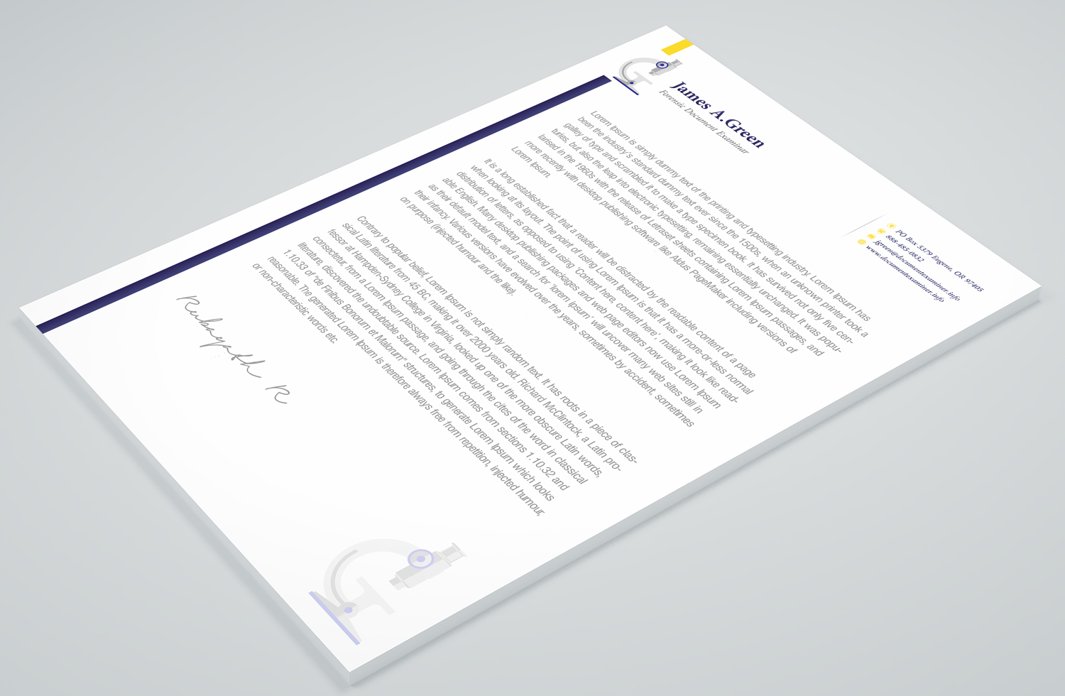 Stationery Design by Petter Goms for Forensic Document Examiner | Design #22088776