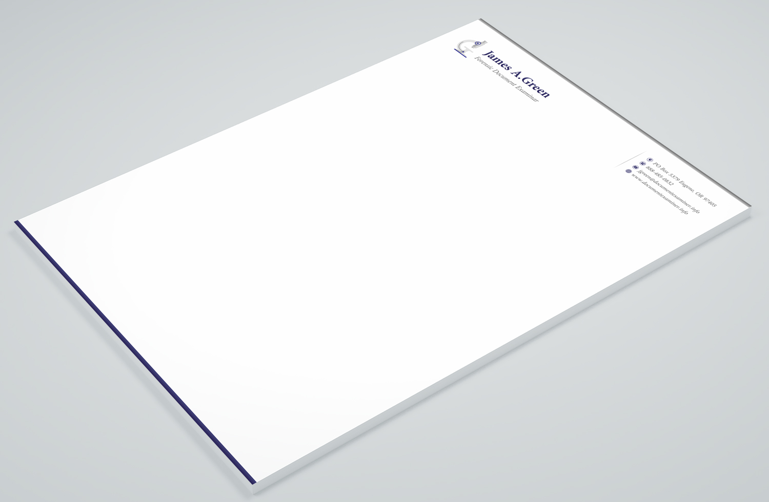 Stationery Design by Petter Goms for Forensic Document Examiner | Design #22122098