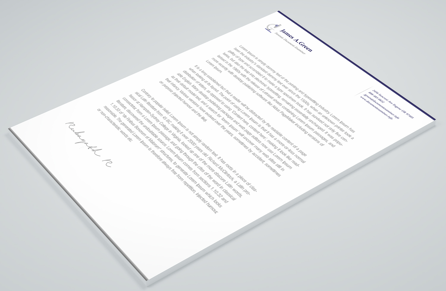 Diseño de Papelería por Petter Goms para Forensic Document Examiner | Diseño #22122302
