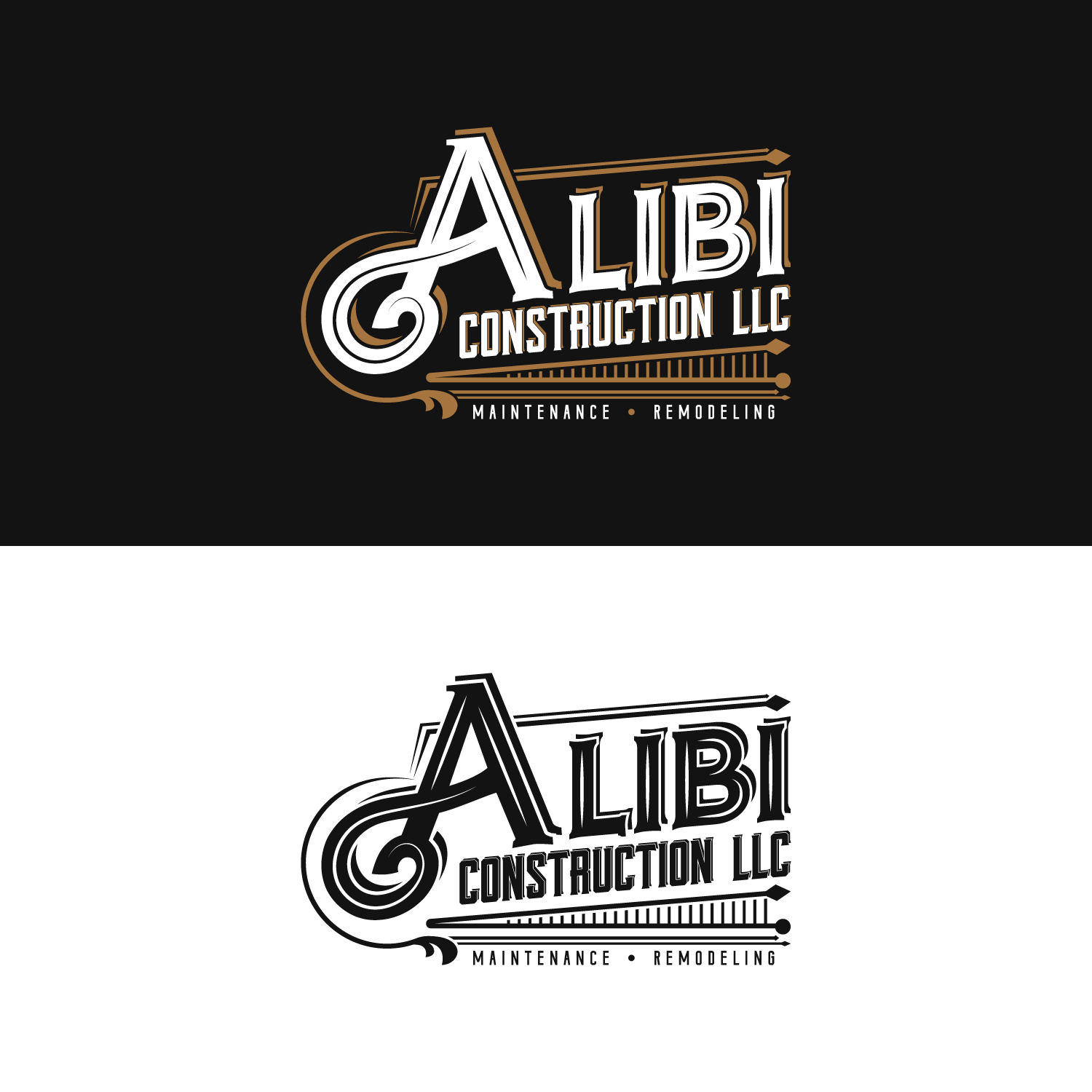 Logo-Design von Rusty Circle für Alibi Construction  | Design #22157328