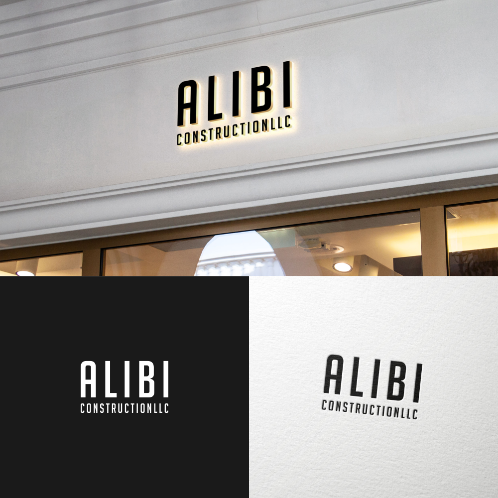Logo Design by rinaldoajigunadi 2 for Alibi Construction  | Design #22088179