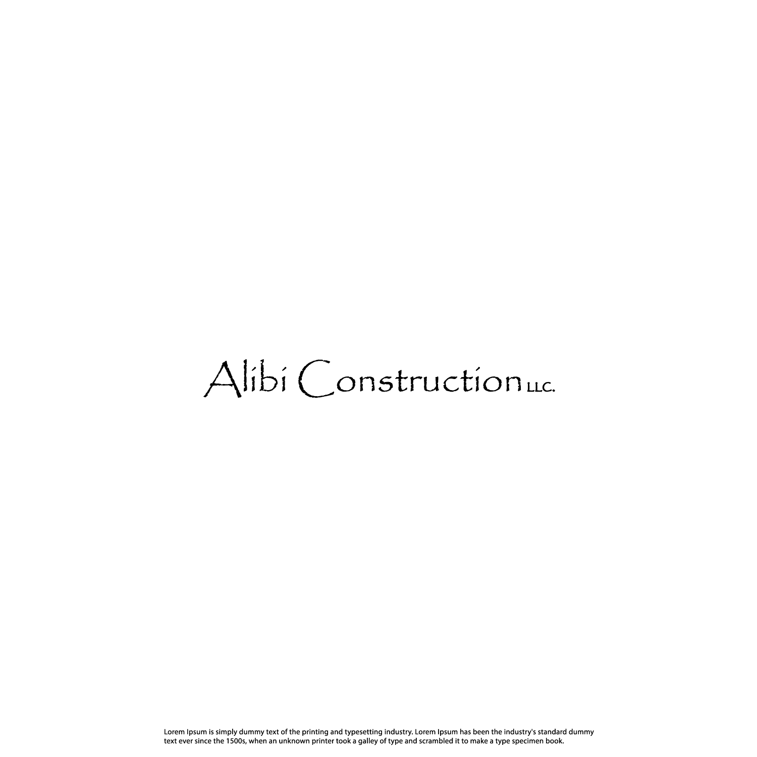 Logo Design by Potatow for Alibi Construction  | Design #22139186