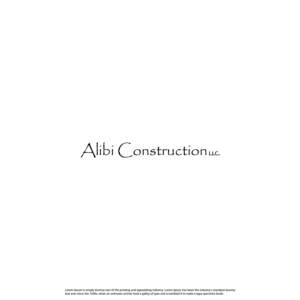 Alibi Construction LLC | Logo Design by Potatow