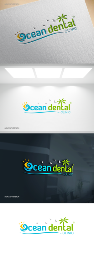 Below logo text “Ocean dental Clinic” | Logo Design by creativerhythm