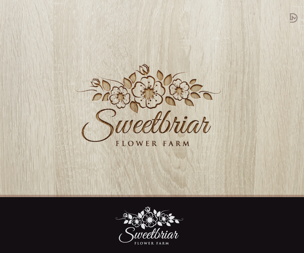 Logo Design by D_Mantra for Sweetbriar Flower Farm | Design #22115001
