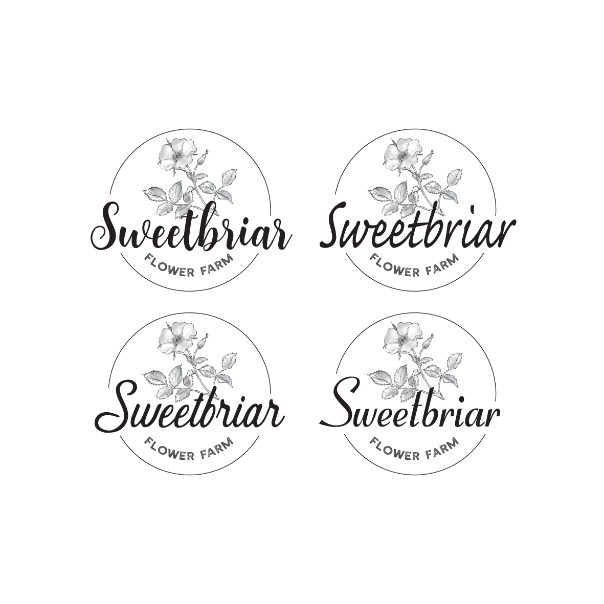Logo Design by Samantha Ward Design for Sweetbriar Flower Farm | Design #22114555