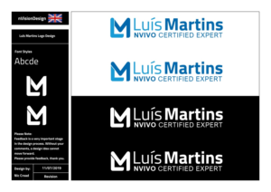 Luís Martins (my name) and also NVIVO and also Certified Expert | Logo Design by nvisiondesign.co.uk