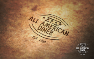 All American Diner/Downtown Diner | Logo Design by FerTouch Arts