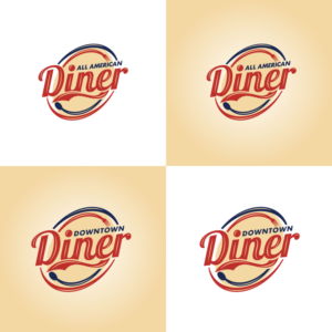 All American Diner/Downtown Diner | Diseño de Logo por Rii