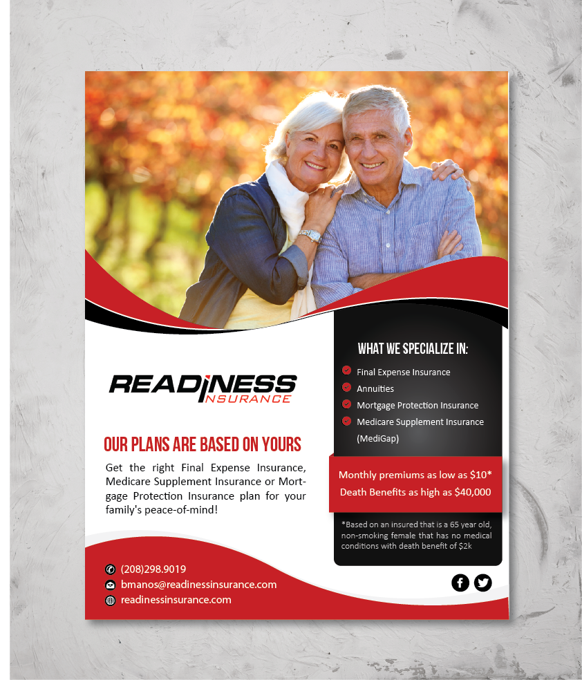 Flyer Design by alex989 for Readiness Insurance | Design #22124458
