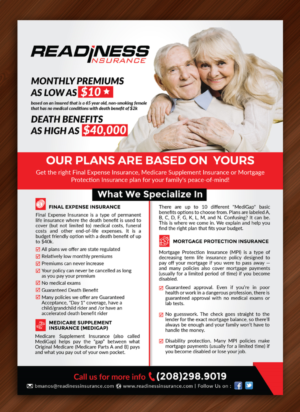 Flyer Design by Sarmishtha Chattopadhyay_loginchange for Readiness Insurance | Design: #22135486