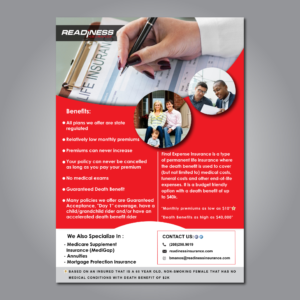 Flyer Design by fly  design for Readiness Insurance | Design: #22106951