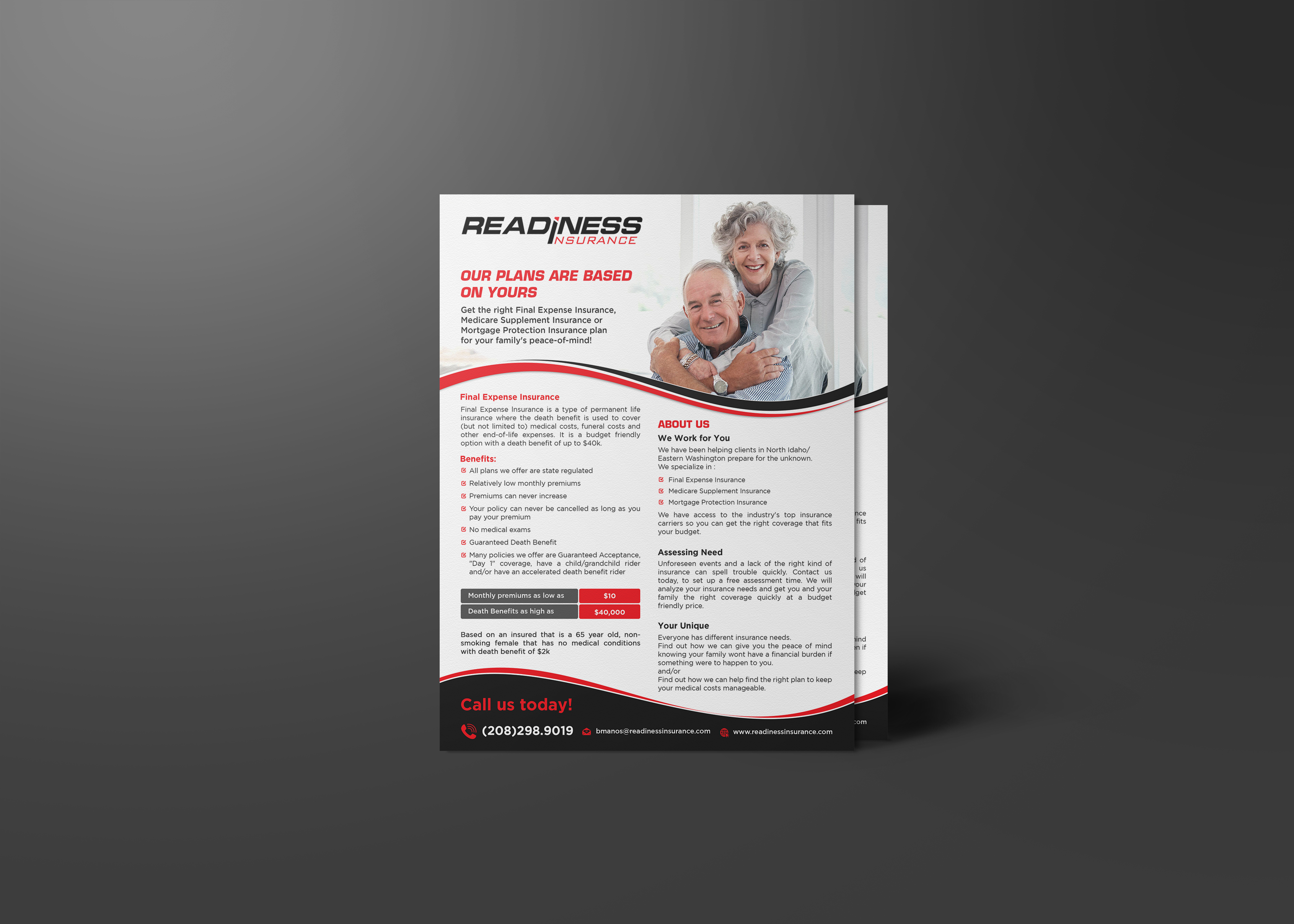 Flyer Design by GraphicsGuru for Readiness Insurance | Design #22107830