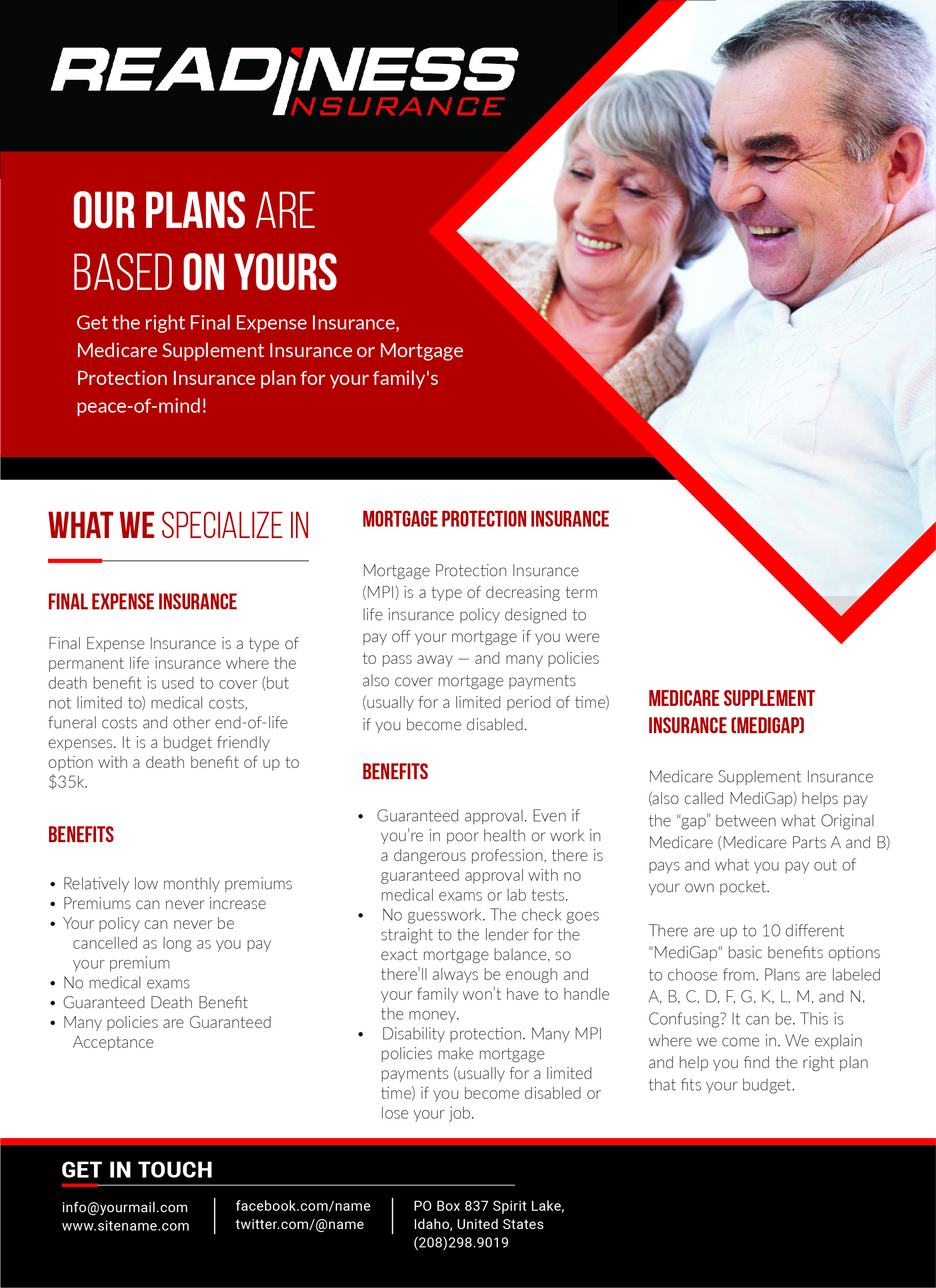 Flyer Design by eursicloud 2 for Readiness Insurance | Design #22098159