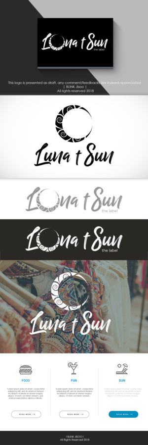 Luna + Sun (with the label in small) | Diseño de Logo por Riv.