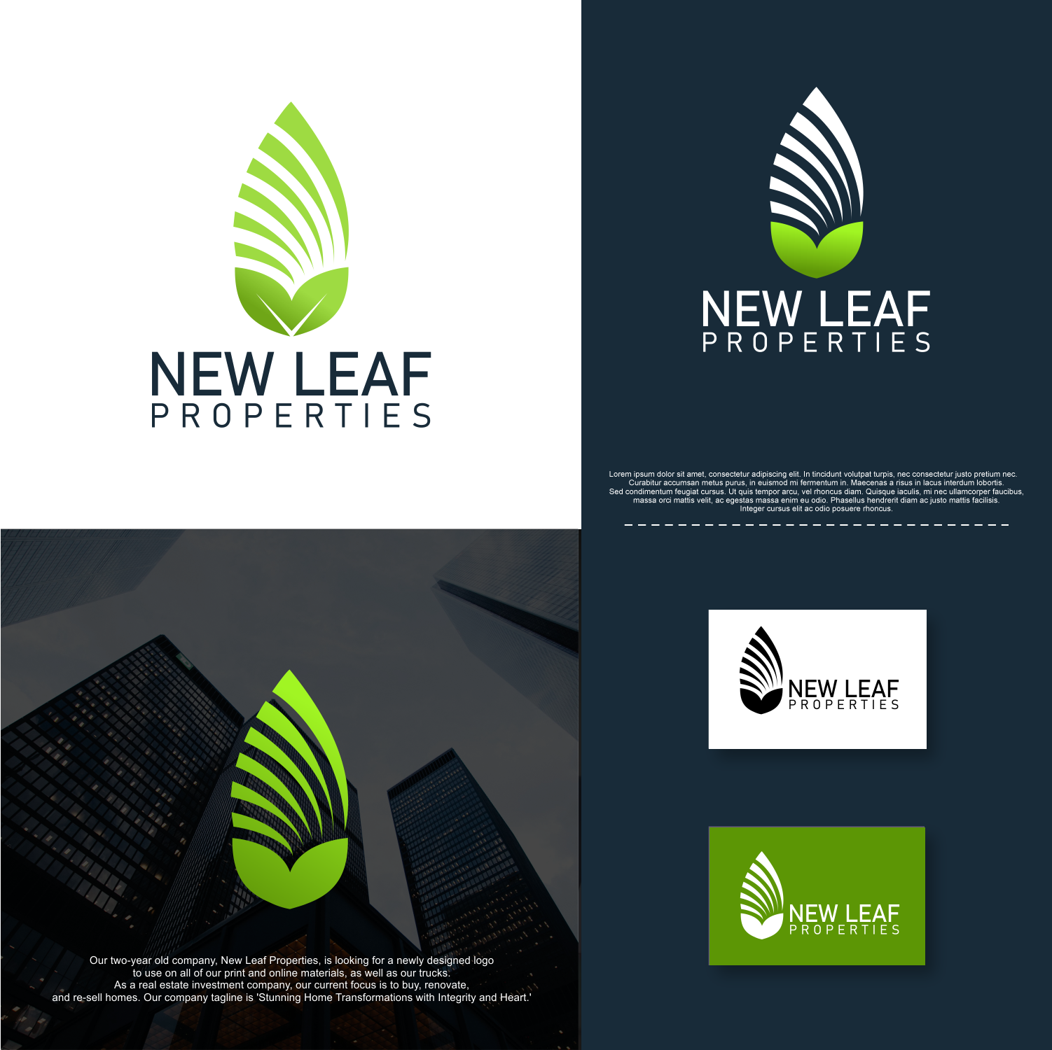 Logo Design by mike edan for New Leaf Properties | Design #22147761