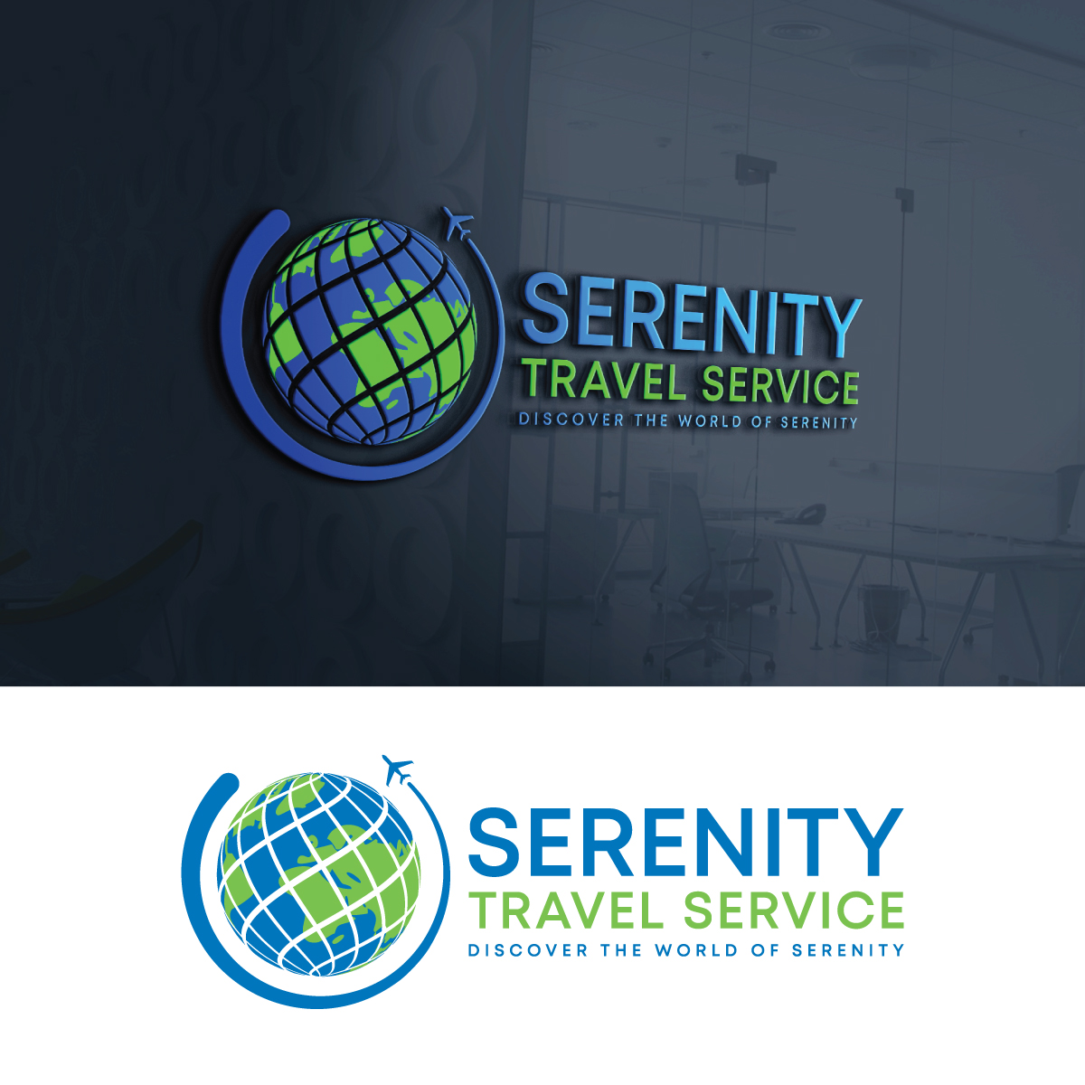 Logo-Design von H-H Arts für Serenity Travel Service | Design #22128719