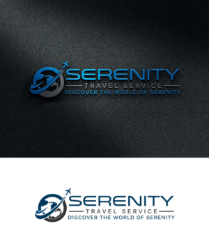 Serenity Travel Service     tagline: Discover the world of Serenity | Logo Design by Aliqa Design