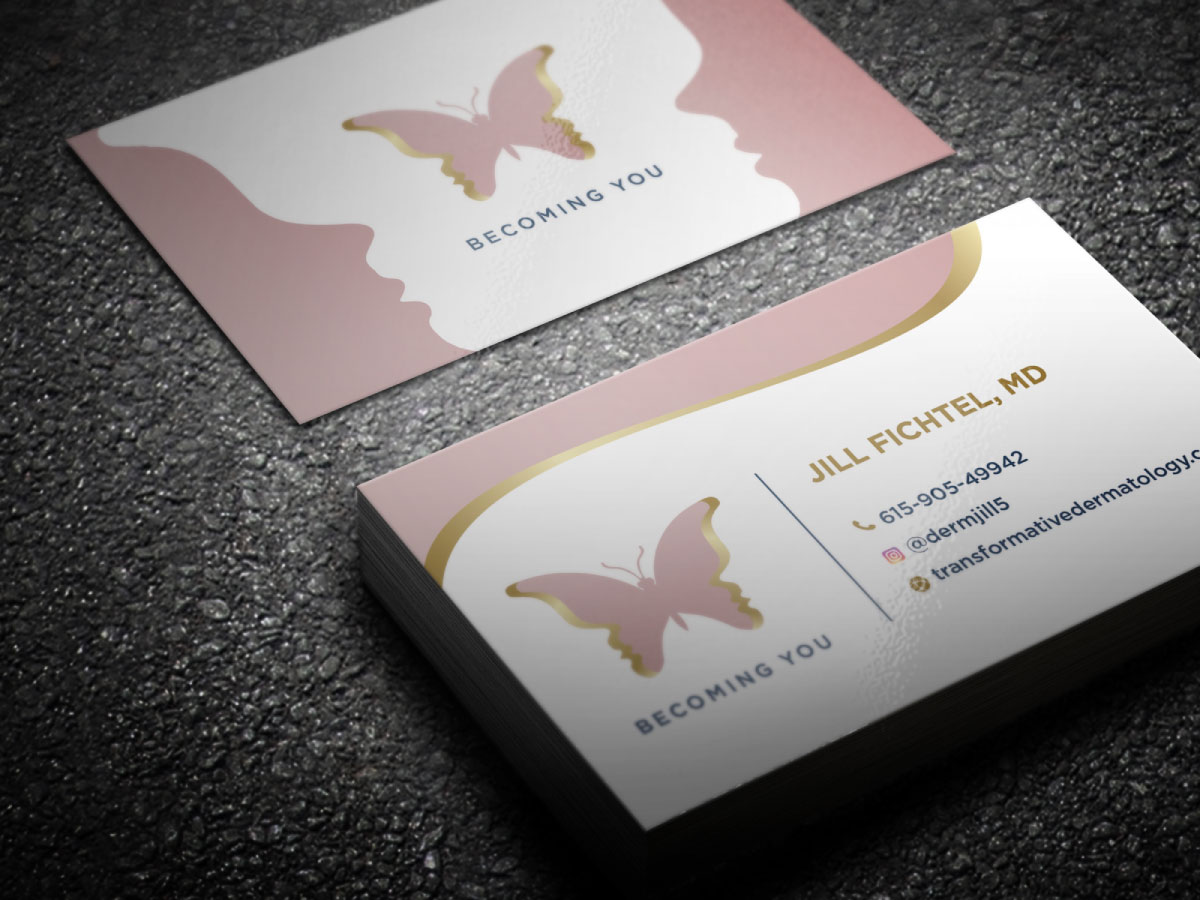 Business Card Design by LAXMI DESIGNHUB for Bexley Dermatology | Design #22123636