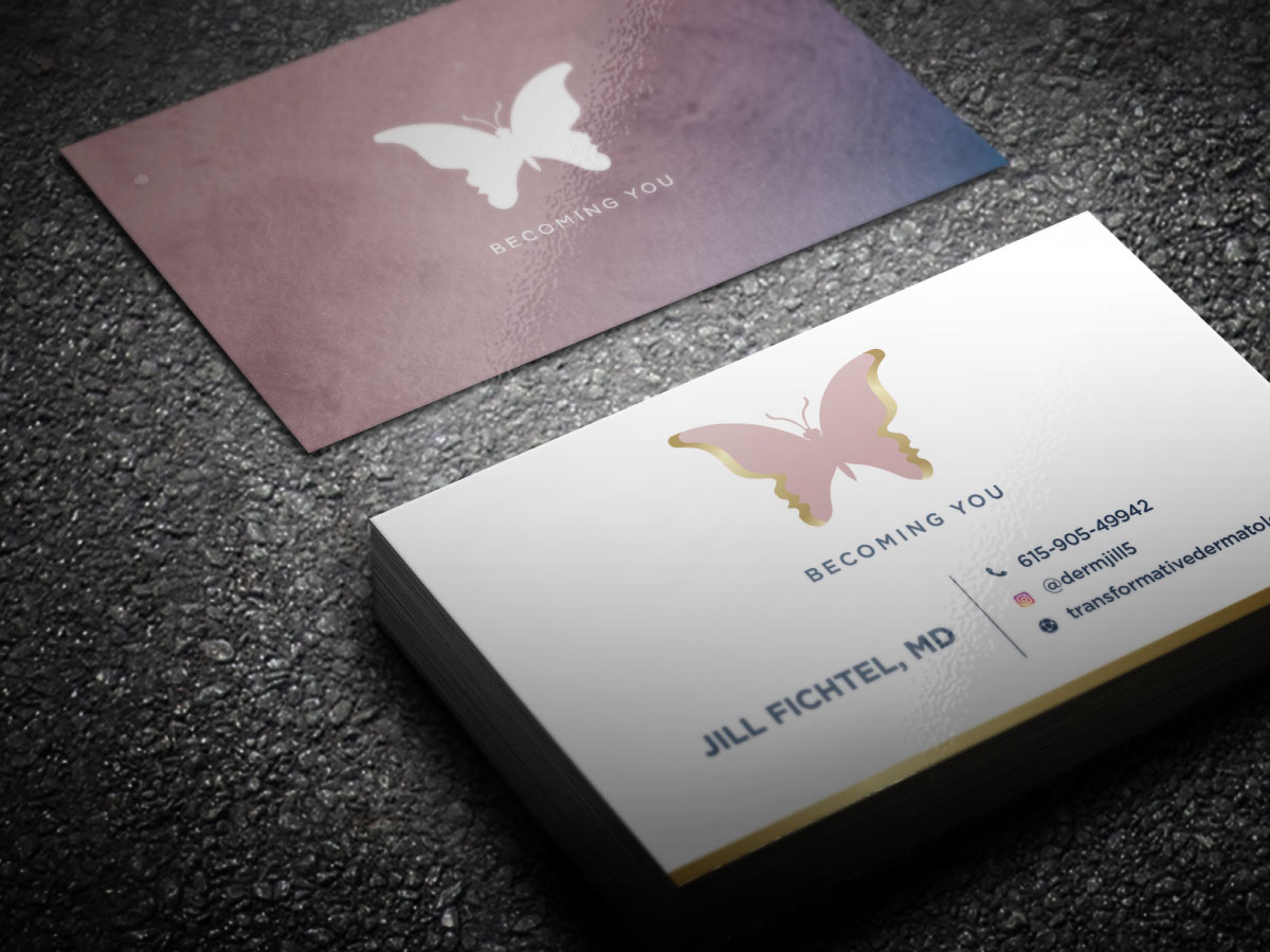 Business Card Design by LAXMI DESIGNHUB for Bexley Dermatology | Design #22123639