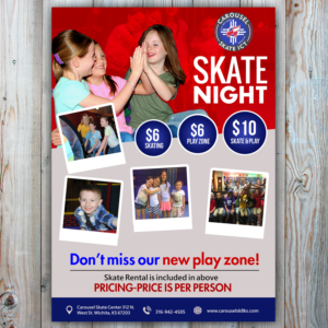 Graphic Design by aspiremedia for Carousel Skate Center | Design: #22143733