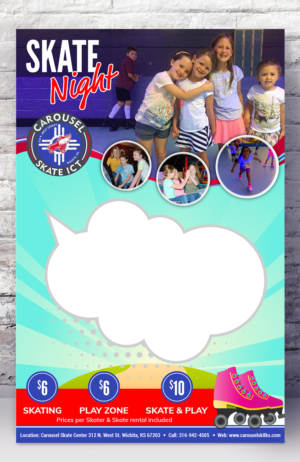 Graphic Design by SAI DESIGNS for Carousel Skate Center | Design #22135336