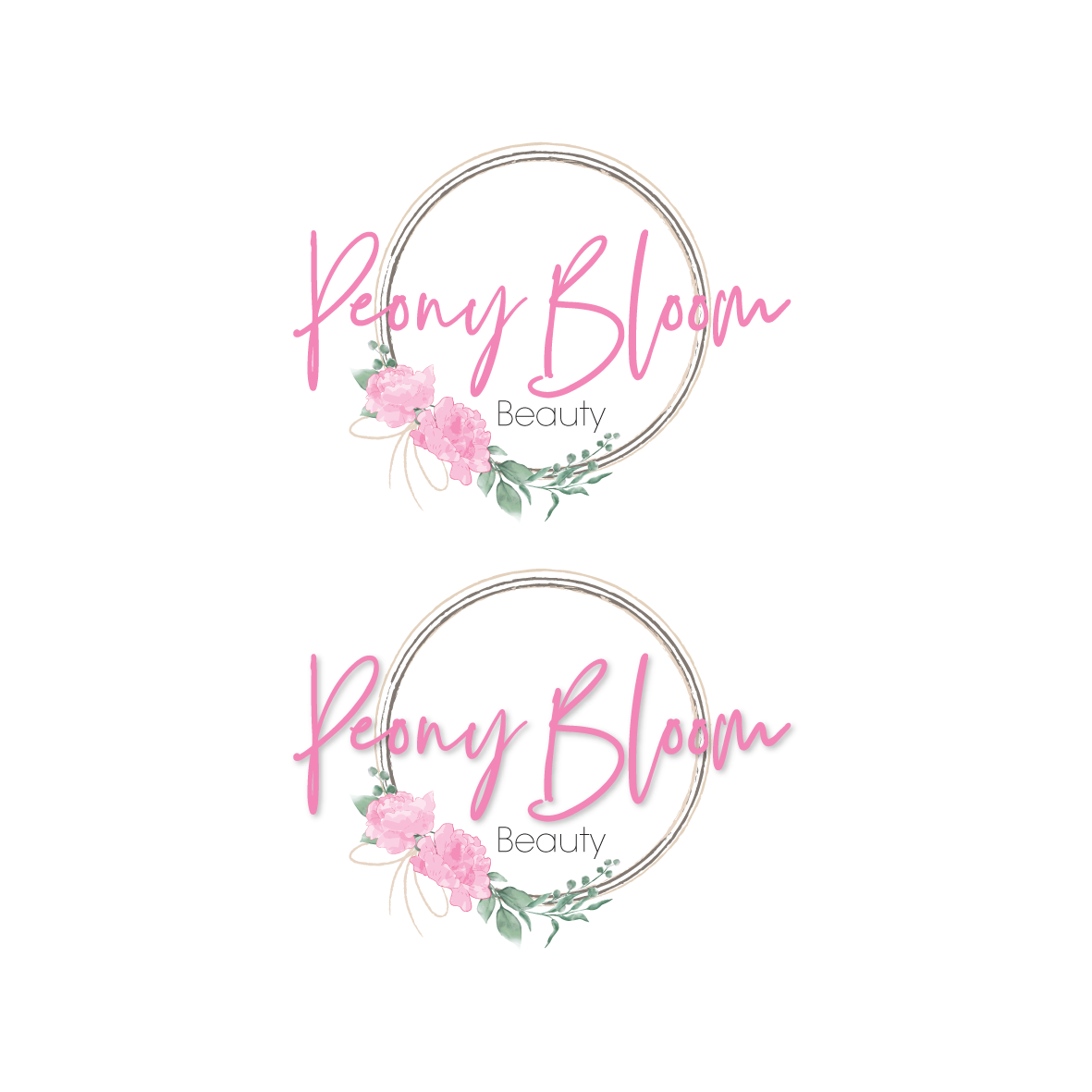 Logo Design by Samantha Ward Design for Peony Bloom Beauty  | Design #22123981