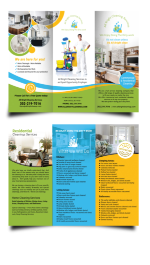 Diseño de Brochure por uk para All Bright Cleaning Services | Diseño #22138741