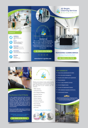 Design de Brochure par alex989 pour All Bright Cleaning Services | Design : #22138039