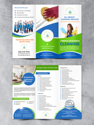 Design de Brochure par innovative earth pour All Bright Cleaning Services | Design : #22137135