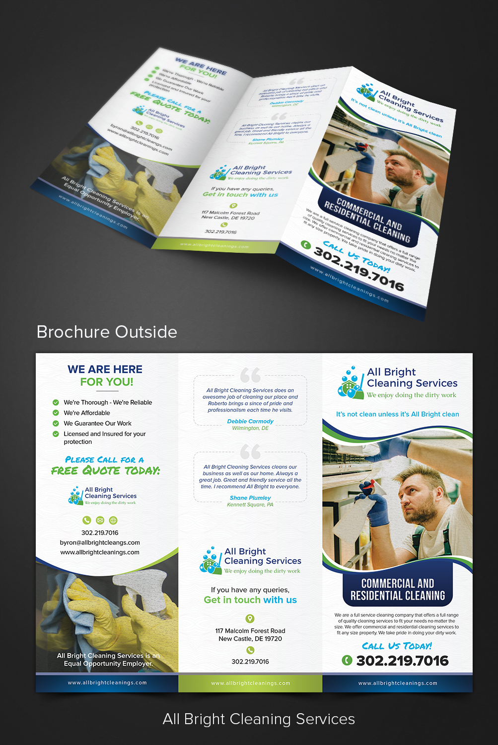 Broschüren-Design von ARTOGRAPHY für All Bright Cleaning Services | Design #22137553