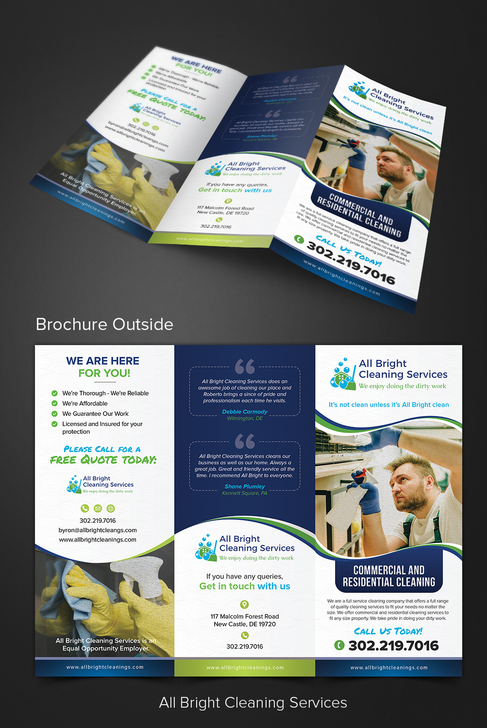Brochure Design by ARTOGRAPHY for All Bright Cleaning Services | Design #22137554