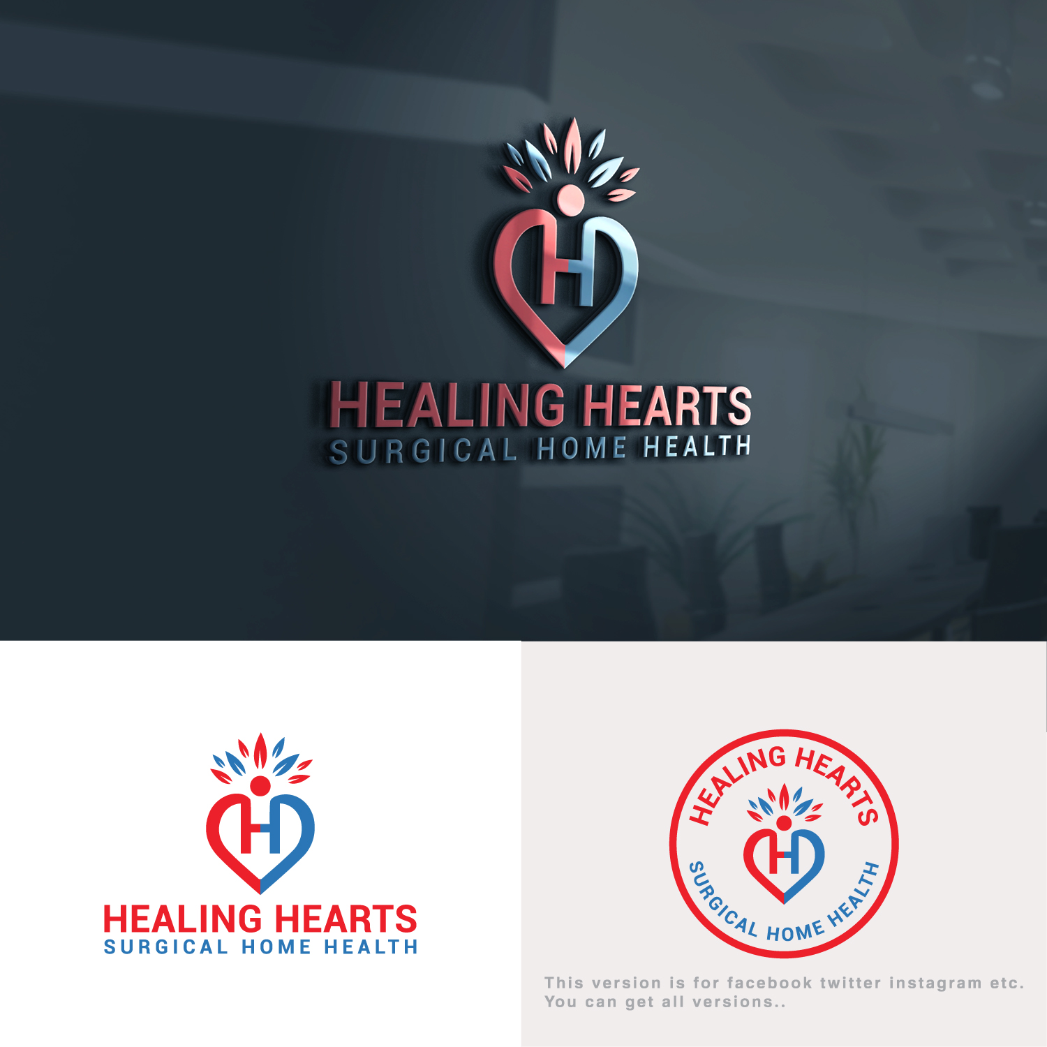 Logo-Design von MG.graphics für Healing Hearts Home Health | Design #22141465