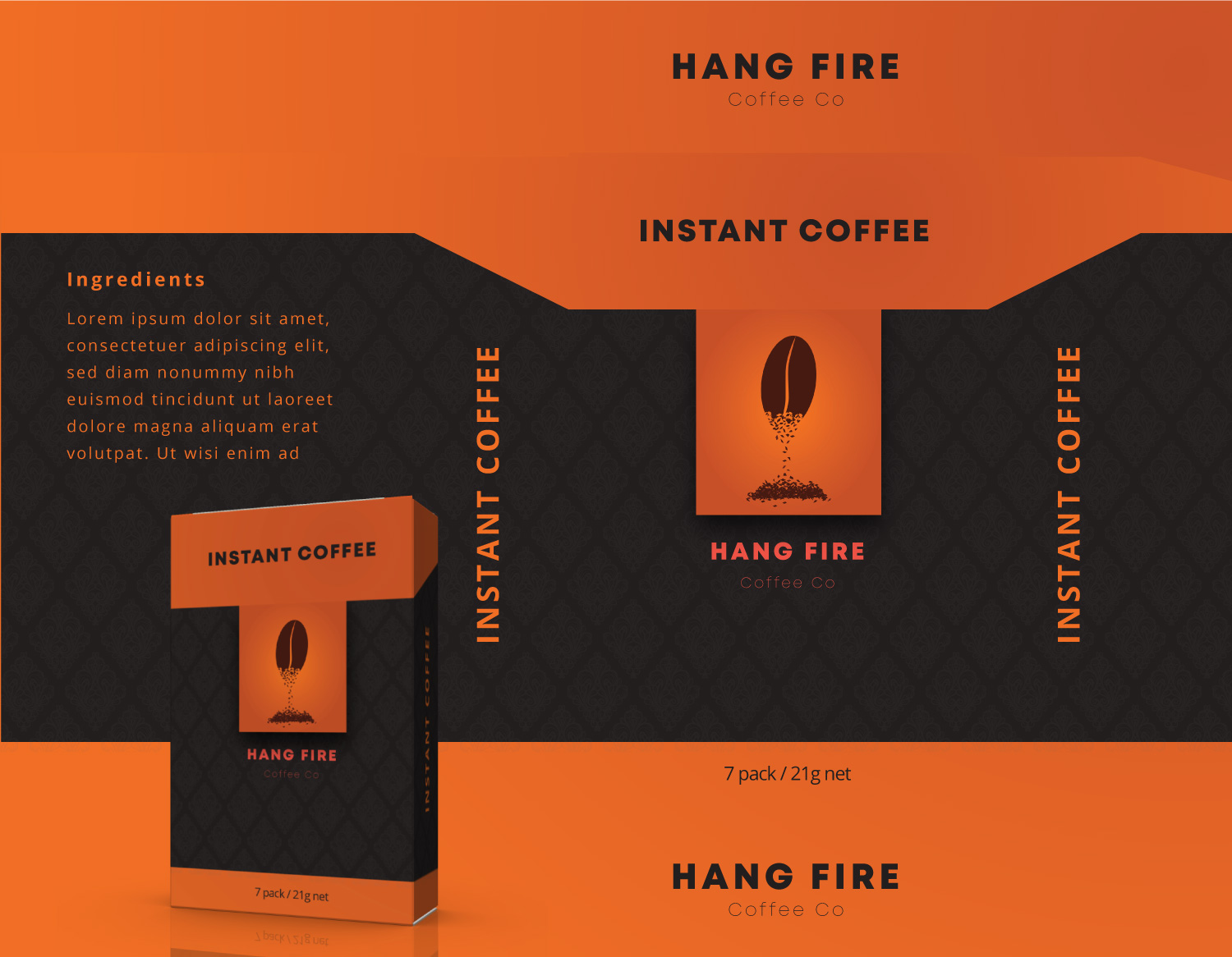 Packaging Design by Pictache for Hang Fire Coffee Co. | Design #22162602