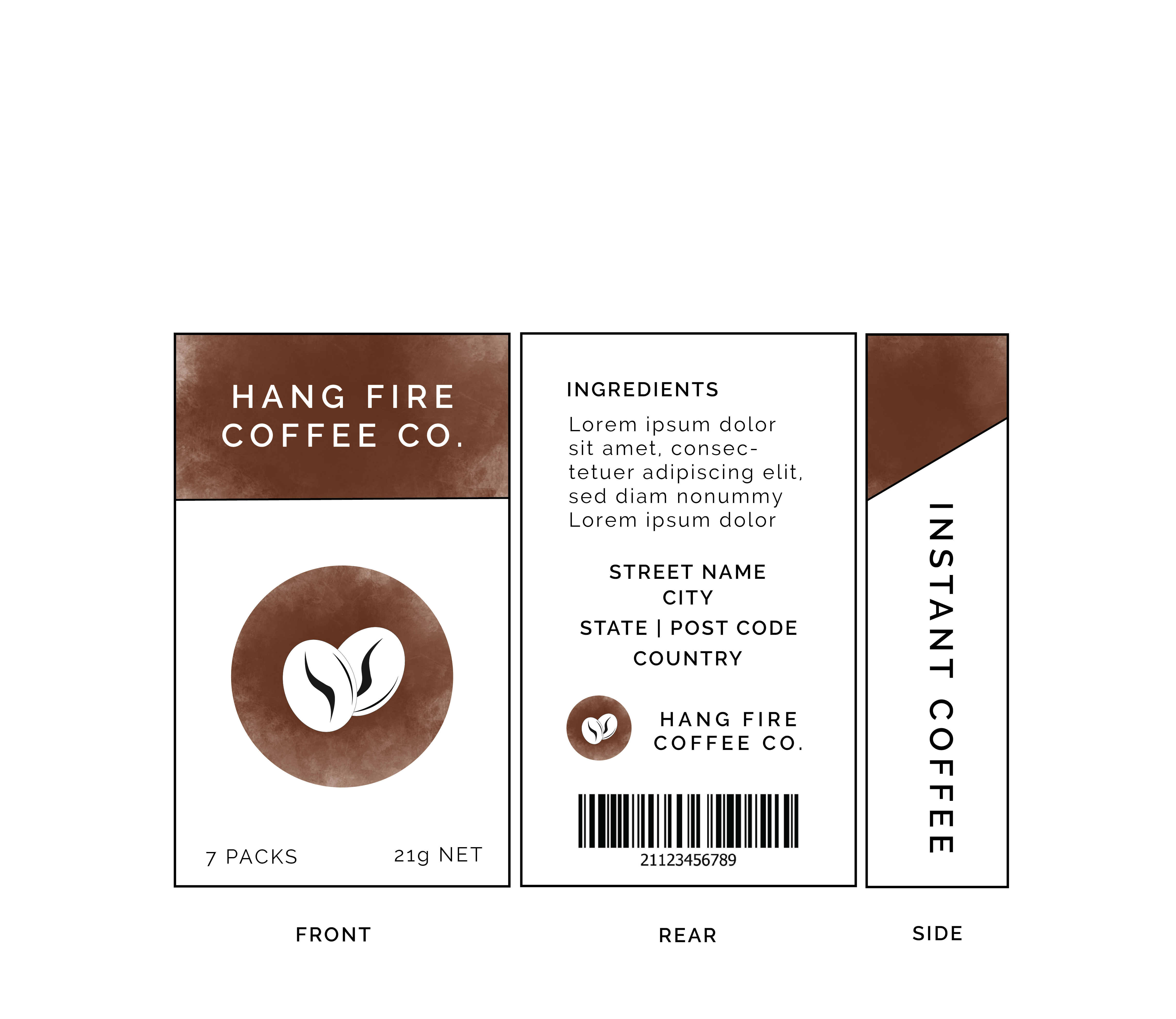 Packaging Design by Ascent Creative for Hang Fire Coffee Co. | Design #22187967