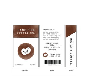 Verpackungs-Design von Ascent Creative für Hang Fire Coffee Co. | Design #22187967