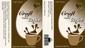 Verpackungs-Design von m.maheshmittal2009 für Hang Fire Coffee Co. | Design #22192825