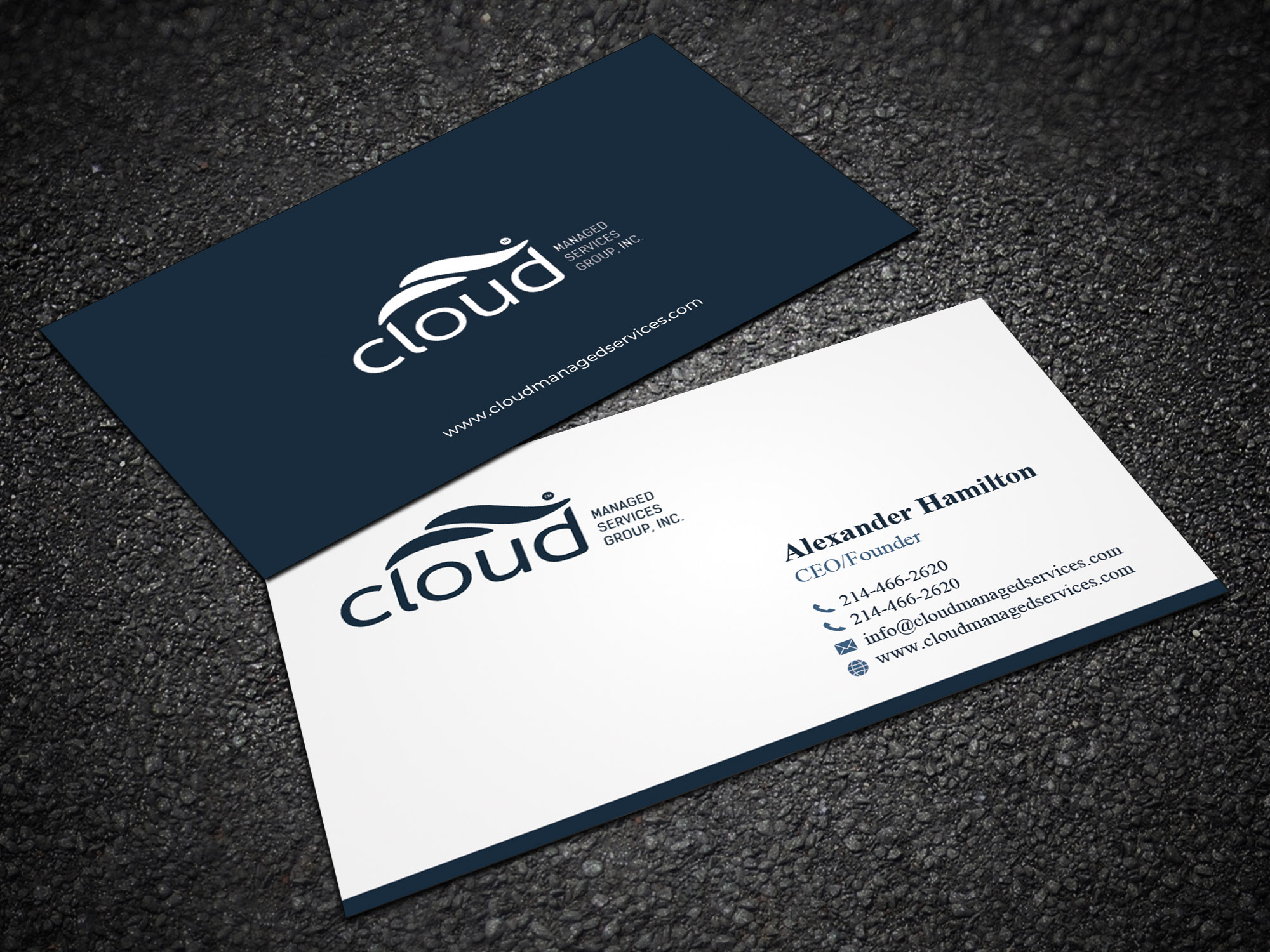Visitenkarten-Design von Sandaruwan für Cloud Managed Services Group | Design #22152189