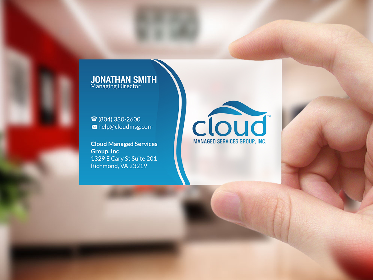 Design de Carte de Visite par Creations Box 2015 pour Cloud Managed Services Group | Design #22147095