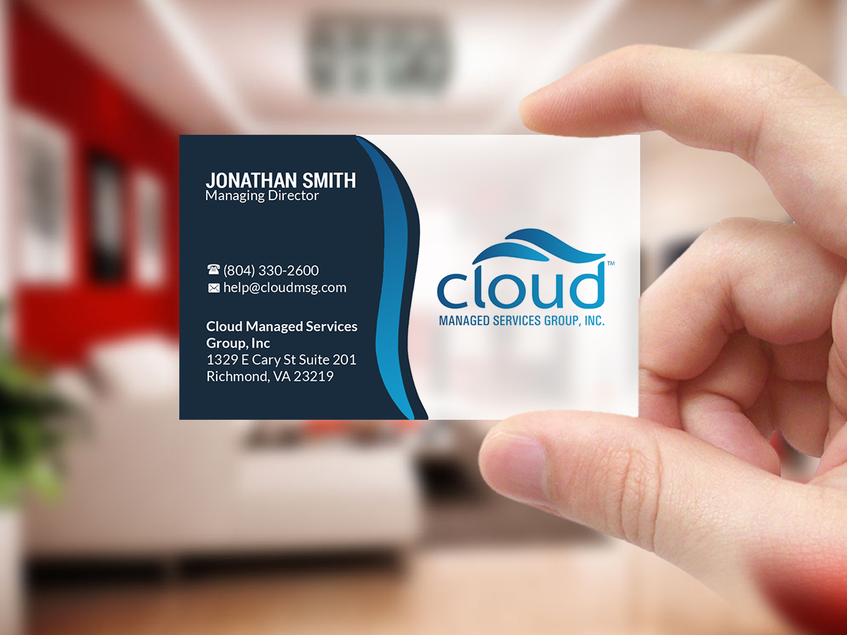 Design de Carte de Visite par Creations Box 2015 pour Cloud Managed Services Group | Design #22147096