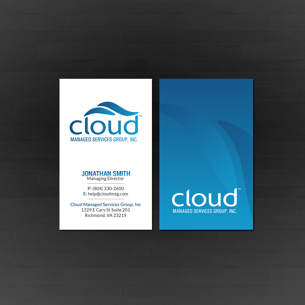 Design de Carte de Visite par Creations Box 2015 pour Cloud Managed Services Group | Design #22147097
