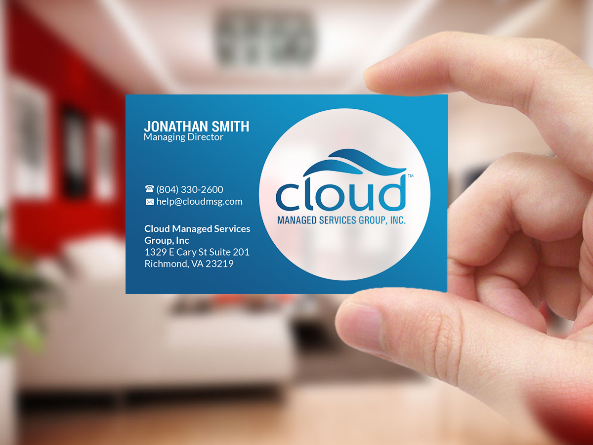 Business Card Design by Creations Box 2015 for Cloud Managed Services Group | Design #22147098
