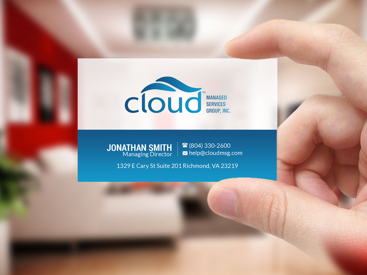 Business Card Design by Creations Box 2015 for Cloud Managed Services Group | Design #22147107