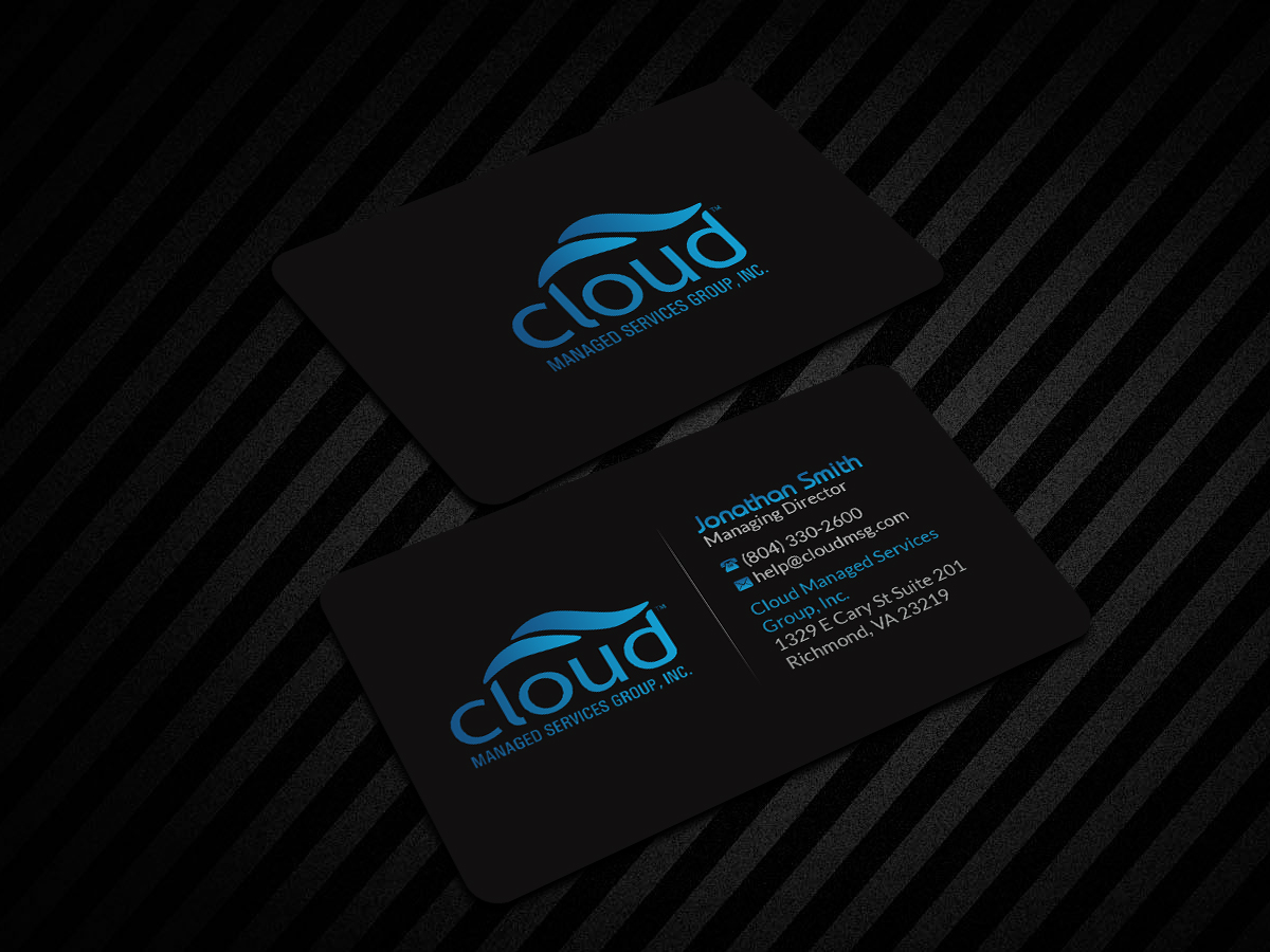 Business Card Design by Creations Box 2015 for Cloud Managed Services Group | Design #22147189