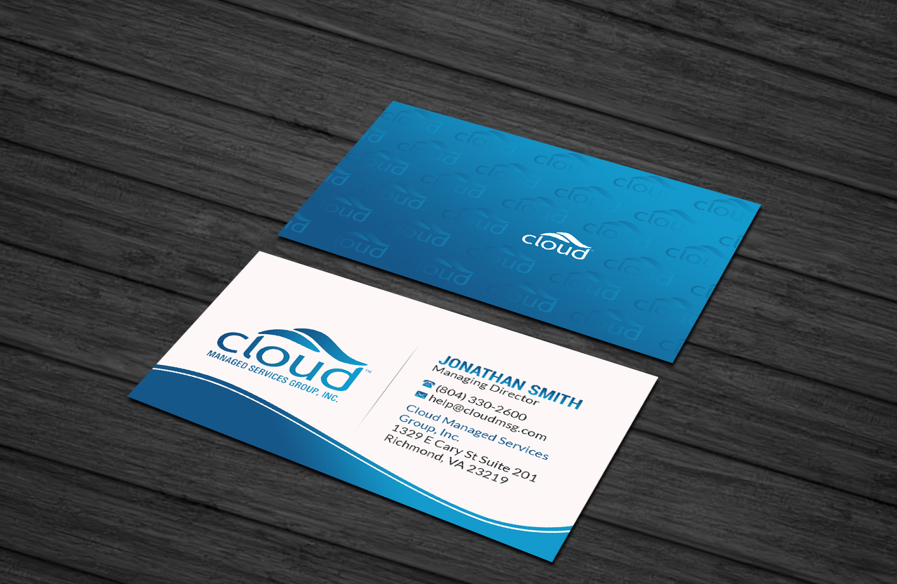 Visitenkarten-Design von Creations Box 2015 für Cloud Managed Services Group | Design #22147199