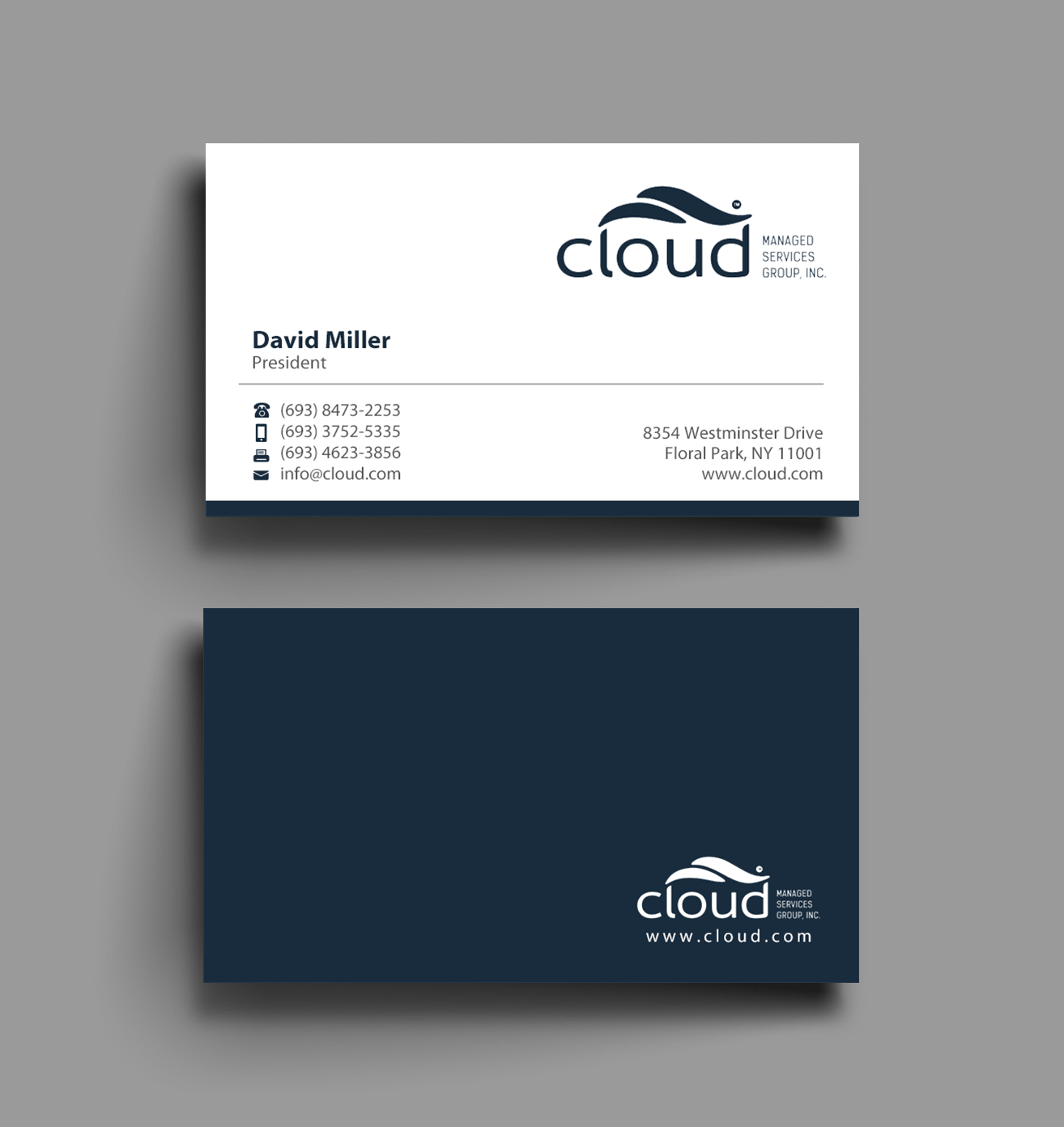 Business Card Design by Brand aid for Cloud Managed Services Group | Design #22160927