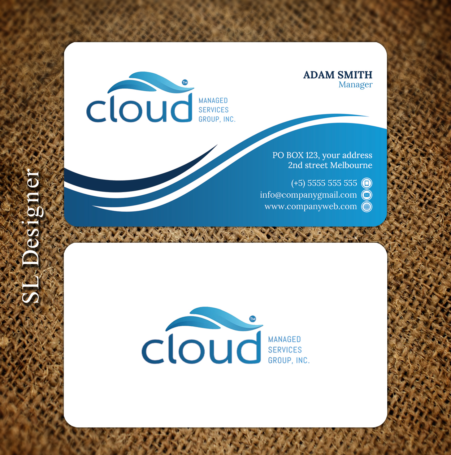 Design de Carte de Visite par SL Designer pour Cloud Managed Services Group | Design #22143503