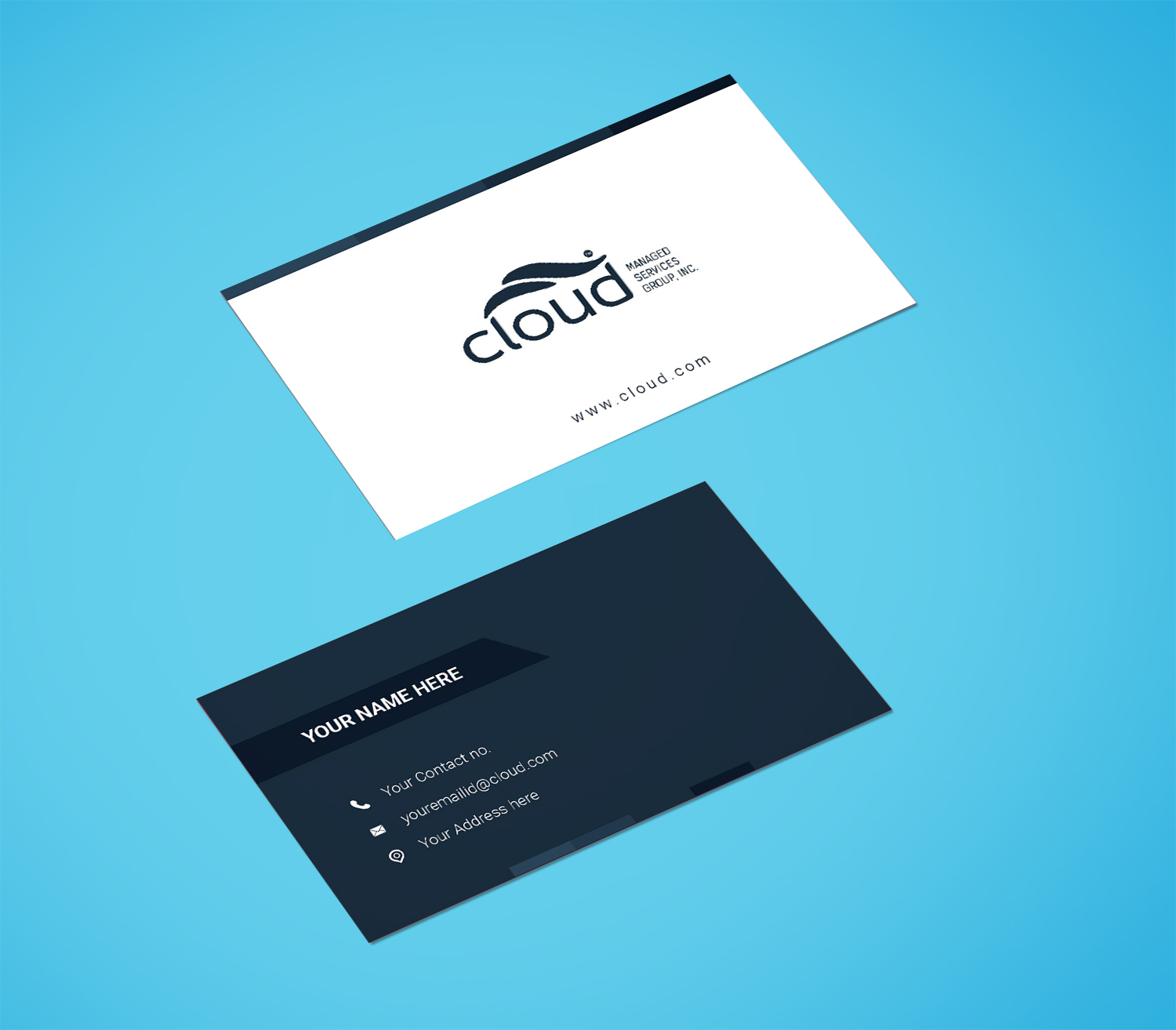 Visitenkarten-Design von A Y A N für Cloud Managed Services Group | Design #22175398